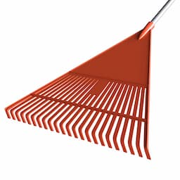Rastrillo barre hojas naranja